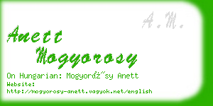 anett mogyorosy business card